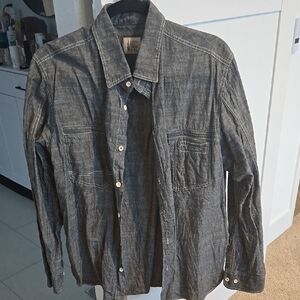 Gray Button-Up Shirt